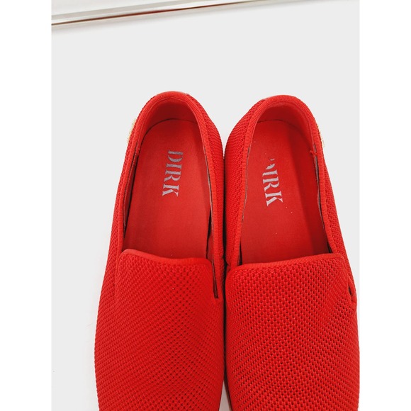Dirk Red Mens Mesh Comfort Slip On Dress Casual Prom Dance Non Slip Loafers 8 - Picture 8 of 9